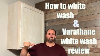 How to white wash bare wood and Varathane white wash review [upl. by Hammond]