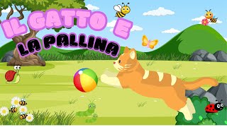 Il gatto e la pallina salterio divertente e allegra canzone per bambini [upl. by Elayne]