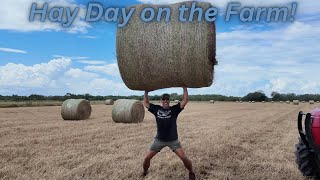 Cutting and Baling Hay Best harvest of the year 🚜 [upl. by Eilrahc979]