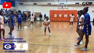 Gulfport Central 01 vs Bayou View 10  8th Grade Girls Highlights [upl. by Namyaw]