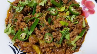 Qeema karelay recipebitter gourd and beef mince recipe♥️simple and easy way to cook qeema karelay♥ [upl. by Gauntlett]