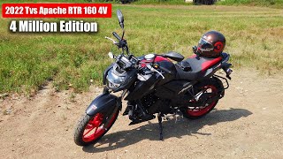 2022 Apache RTR 160 4V 4 Million Edition  First Ride Review  The Garage Official [upl. by Nale]