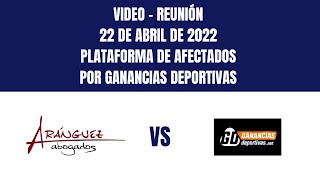 Vídeoreunión de afectados por GANANCIAS DEPORTIVAS GDENLINEA de Aránguez Abogados [upl. by Kristan]