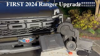 2024 Ford Ranger Raptor 1 required modification SUBWOOFER UPGRADE BampO sub is tiny [upl. by Wight]