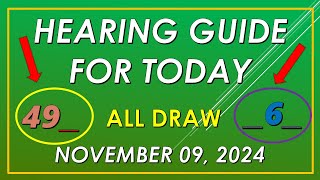 HEARING GUIDE TODAY 6D LOTTO 3D LOTTO EZ2 LOTTO NOVEMBER 09 2024Gaming Channel 15K36 [upl. by Corette]