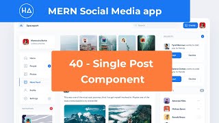 40 Social Media App MERN STACK  Single post component  بالدارجة التونسيّة [upl. by Antoni]