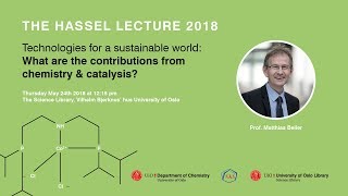 Hassel lecture 2018 with Matthias Beller [upl. by Gipsy]