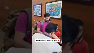 Virat Kohli Gives Autograph to SpeciallyAbled Young Fan 🤍 [upl. by Adelpho]