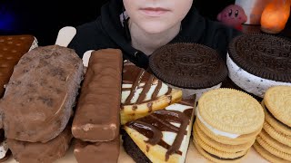 ASMR Chocolate Desserts amp Ice Cream HaagenDazs Oreo Cookie Sandwich Brownie Cheesecake Twix [upl. by Antonino]