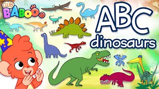 ABC Dinosaurs with Club Baboo and friends  Dinosaur Babies and more dino videos [upl. by Idorb436]