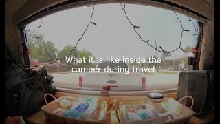 What it is like inside the camper during travel Its like a hurricane or earthquake [upl. by Yrffej]