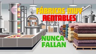 Fabricas Rentables Que Cambiarán Tu Vida Ideas para ganar dinero 💰 [upl. by Taddeusz]