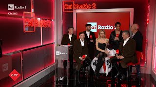 Intervista a Mahmood e I Tenores di Bitti 4ª serata  Radio2 a Sanremo [upl. by Yhtac]