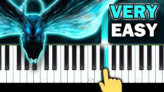 GODZILLA  MOTHRAS SONG  VERY EASY Piano tutorial [upl. by Ardua]