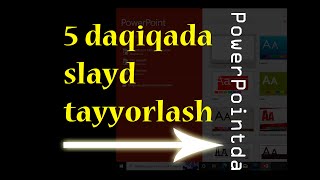 5 daqiqada slayd tayyorlash [upl. by Atinyl]