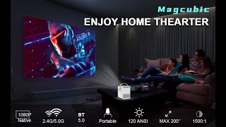 Mini projecteur Magcubic P10 4K avec Android 10 déballage et test [upl. by Anorahs325]