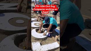 Sandcastle Competition in our Houston Galveston Beach  USA Telugu Vlogs  Civil Engineer in US [upl. by Ilyak]