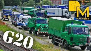 Biggest IN HAMBURG G20 GIPFEL EINSATZFAHRTEN POLIZEI GROßEINSATZ WASSERWERFER PANZERWAGEN [upl. by Let]