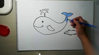 Bible Story Jonah and the Whale How to draw Fish Learning with Enjae [upl. by Asaph]