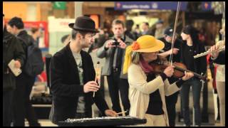 Staged Flashmob – Carmina Burana am Westbahnhof Wien  Volksoper Wien [upl. by Eskill697]