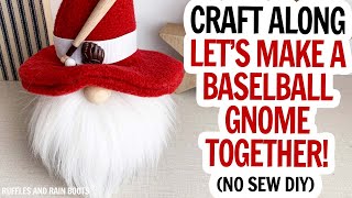 DIY Baseball Gnome  Summer Gnome  No Sew Baseball Gnome  Hook Hat Gnomes DIY [upl. by Lissa217]