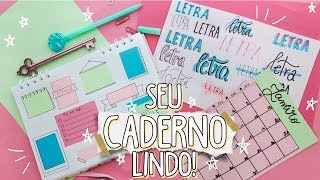 IDEIAS PARA DEIXAR O CADERNO LINDO E ORGANIZADO  TÍTULOS BANNERS PLANNER [upl. by Remled]