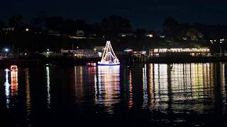 Lighted Boat Parade Fort Bragg CA Timelapse Merry Christmas [upl. by Annaiuq297]