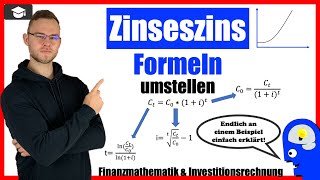 Zinseszins Formeln umstellen  Schritt für Schritt erklärt [upl. by Tory]