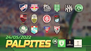 Palpites de futebol para hoje 24052022  Libertadores Sulamericana Brasileirão Série B [upl. by Sirej]