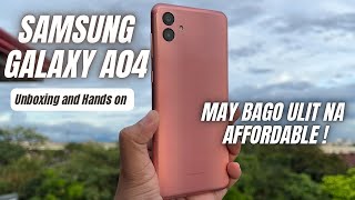 Samsung Galaxy A04 Unboxing and HandsOn  Mediatek Helio P35 Pa Din Pwede ba yan Ngayong 2022 [upl. by Laicram]