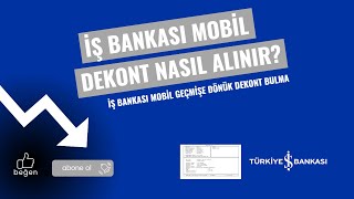 İş Bankası Mobil Dekont Nasıl Alınır  İş Bankası Mobil Geçmişe Yönelik Dekont Bulma [upl. by Acul]