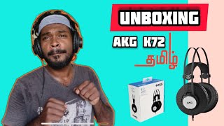 AKG K72 HEADPHONES UNBOXING  BEST BUDGET STUDIO HEADPHONES  TAMIL [upl. by Brenan]