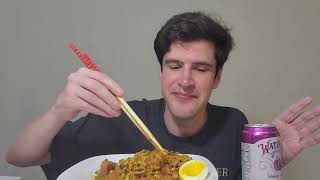 Cream carbonara buldak mukbang and review buldak buldakcarbonara mukbang foodreview [upl. by Egamlat]