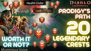 Prodigys Path  20 Legendary Crests Run Diablo Immortal [upl. by Nomzed]