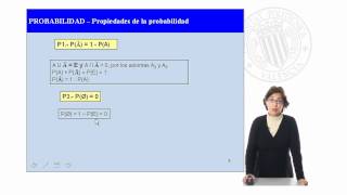 Concepto y propiedades de la probabilidad   UPV [upl. by Nirret]