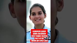 Squadron leader Avani Chaturvedi the first female fighter pilot in the Indian Air Force IAF short [upl. by Isiad]