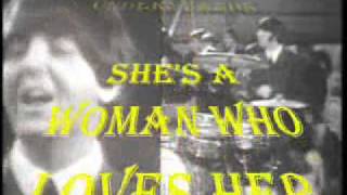 Shes A Woman karaoke The beatleswmv [upl. by Nylqcaj]