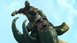 God of War 4 2018 Midgard Boss Fight amp No Damage Walkthrough Part 7 PS4 PRO [upl. by Jervis]