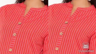 placket collar neck design cutting and stitching [upl. by Devlin]