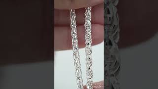 37mm Prism Cut Wheat Chain VS 4mm Prism Cut Rope Chain [upl. by Ahsitel]