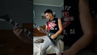 playing quotLook What The Cat Dragged Inquot to my cat poison guitarcover guitar 80s 80rock glam [upl. by Tiat622]