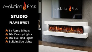 Evolution Fires Studio Wall Mounted Electric Fireplace Flame Effect [upl. by Elysia639]