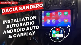 DACIA SANDERO Installation Autoradio avec CarPlay et Android auto [upl. by Yretsym]