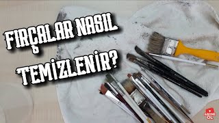 Kurumuş Sertleşmiş Boya Fırçalarımı Nasıl Temizliyorum🎨 [upl. by Aihgn]