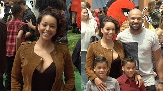 Gloria Govan amp Derek Fisher quotThe Angry Birds Moviequot Los Angeles Premiere Red Carpet [upl. by Tadeas]