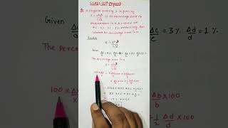 physics Class 11UNIT MEASUREMENTPercentage error Qshortsunit measurements for iit jee [upl. by Thamos]