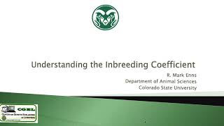 Understanding the Inbreeding Coefficient by Dr Mark Enns Part 1 [upl. by Alden43]