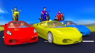 মিনি স্পোর্টস কার এবং বাইক রেস  Mini Sports Car Sports Bike Race Golpo 3D Animated Bangla MaaMaa TV [upl. by Mcknight]