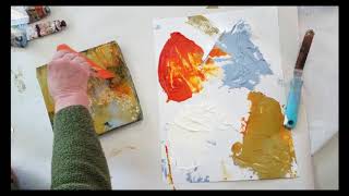 Using Simple Leaf in Oil amp Cold Wax Paintings with Serena Barton [upl. by Teufert163]