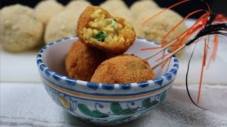 Arancinetti Arancine Arancini di riso siciliani con Zucca e Scamorza  ricetta originale vegetariana [upl. by Rickart]